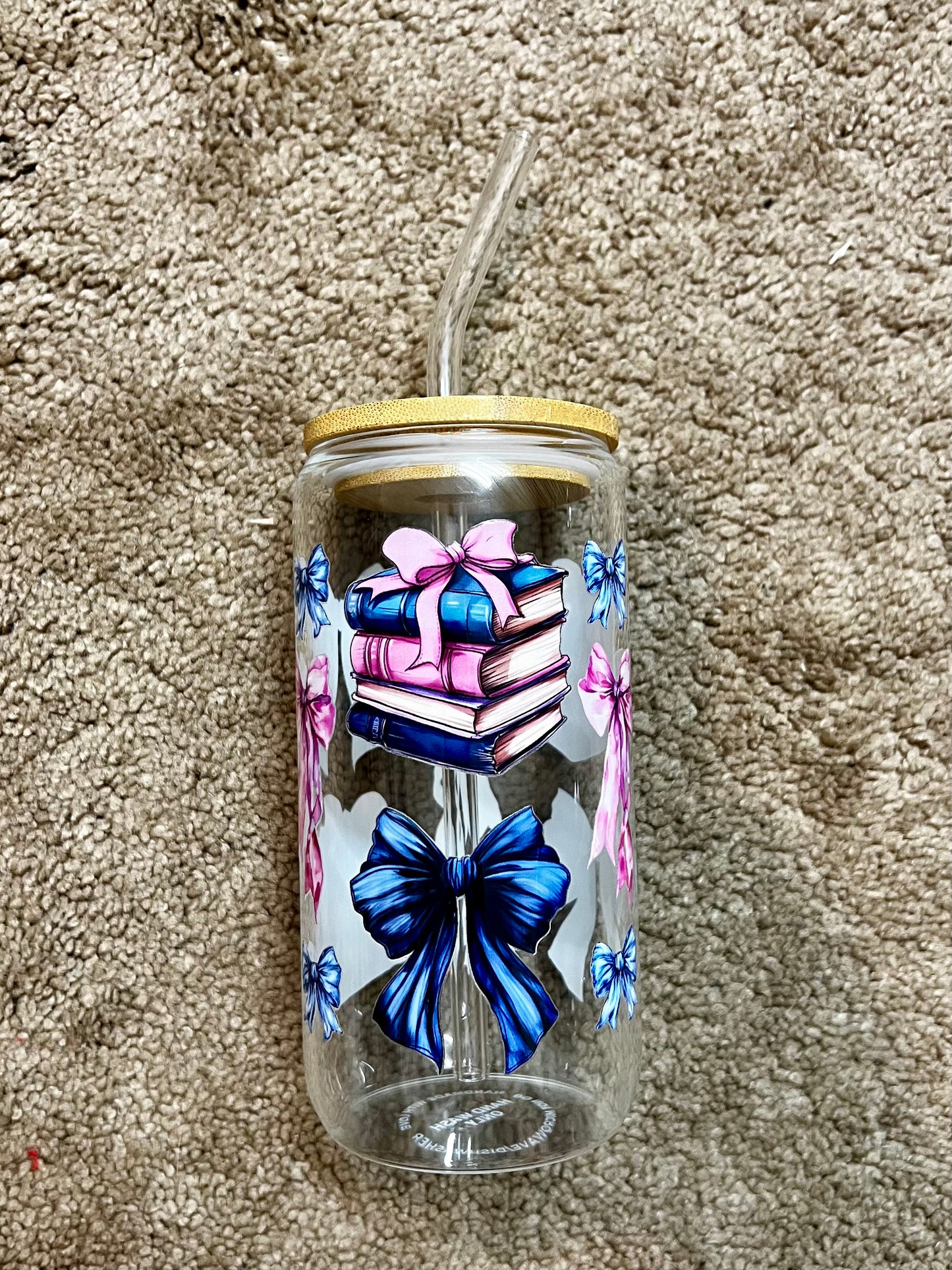 Book Lover Glass Can