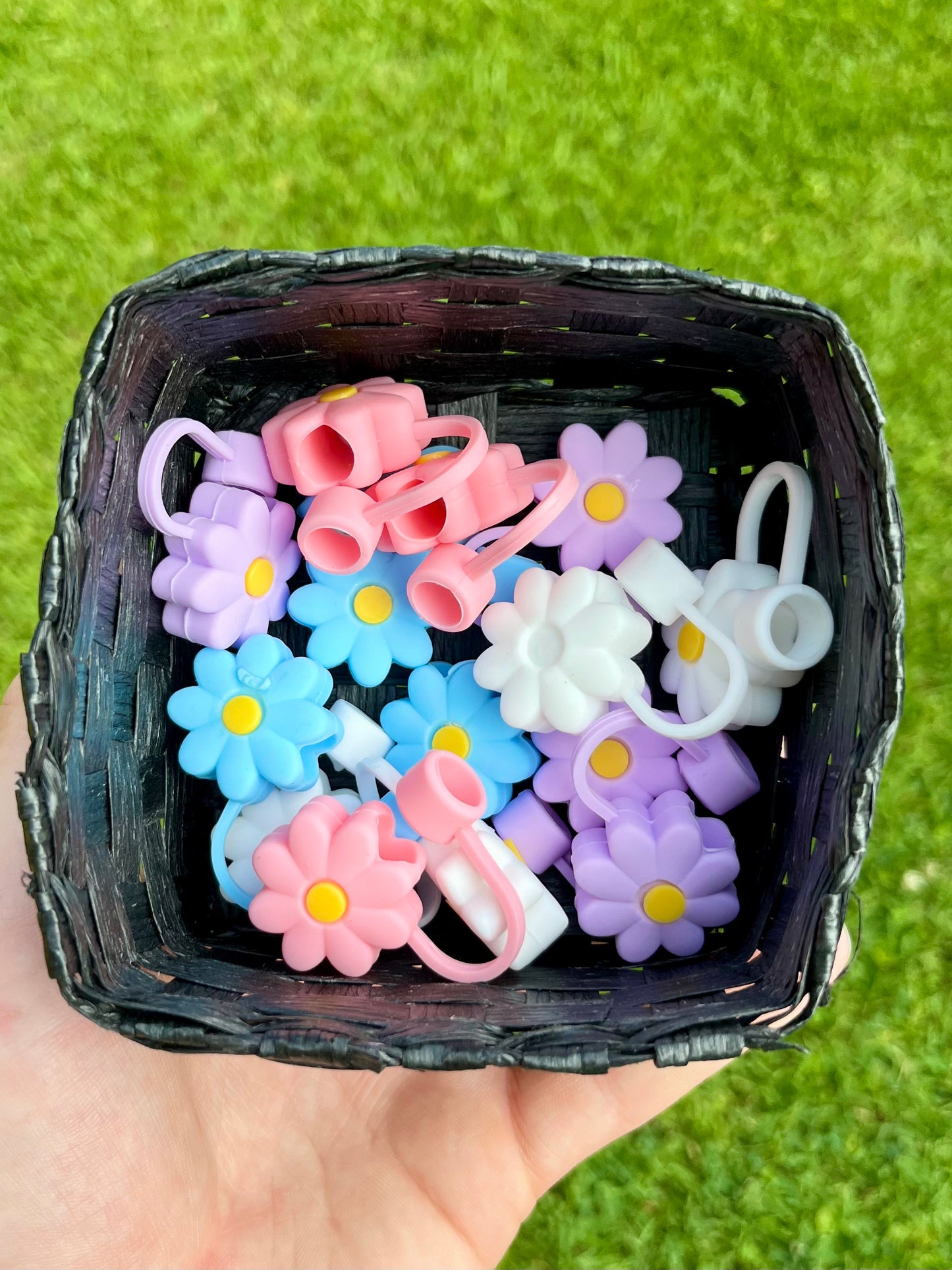 Flower Straw Toppers