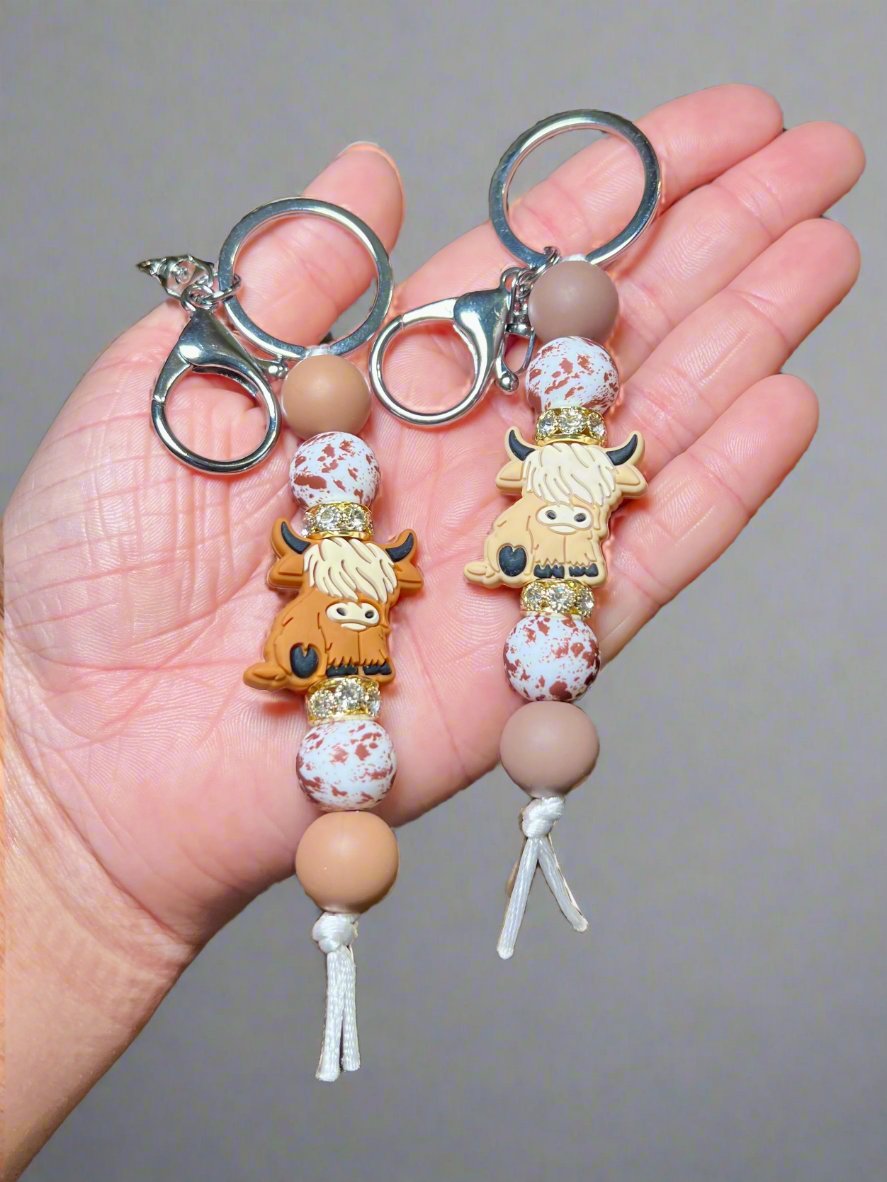Highland Cow Keychain