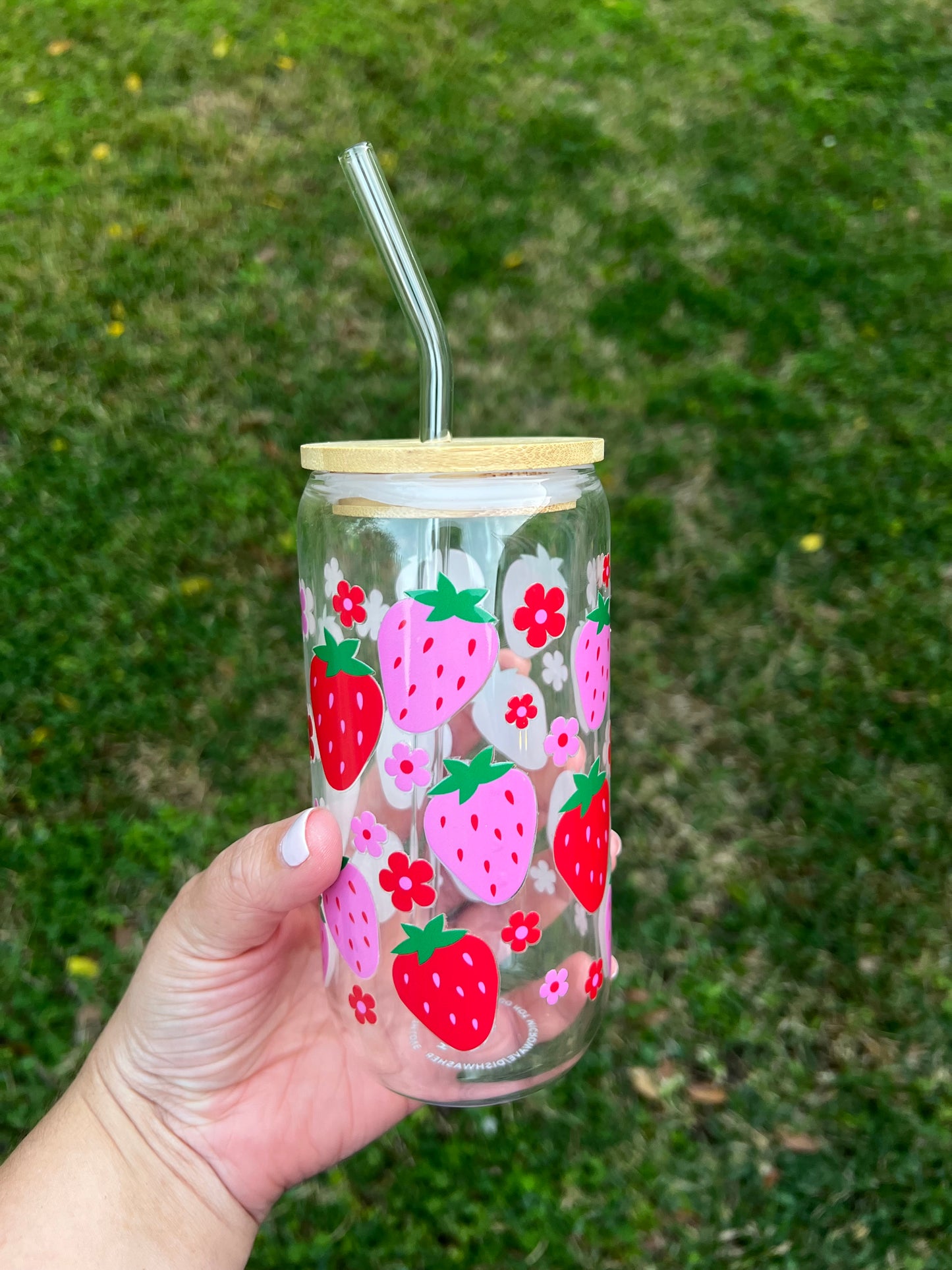 Strawberry Glass Cup