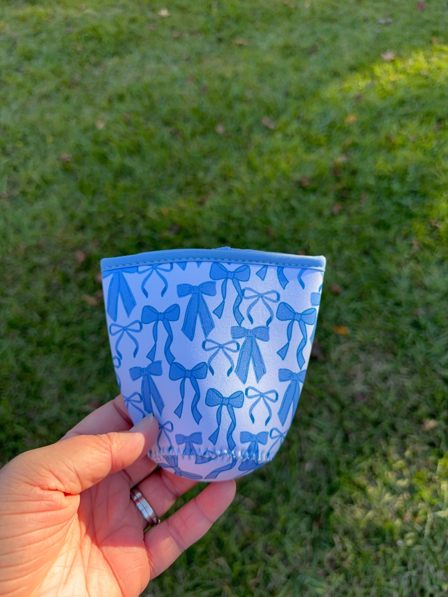 Blue Bow Iced Coffee Sleeve