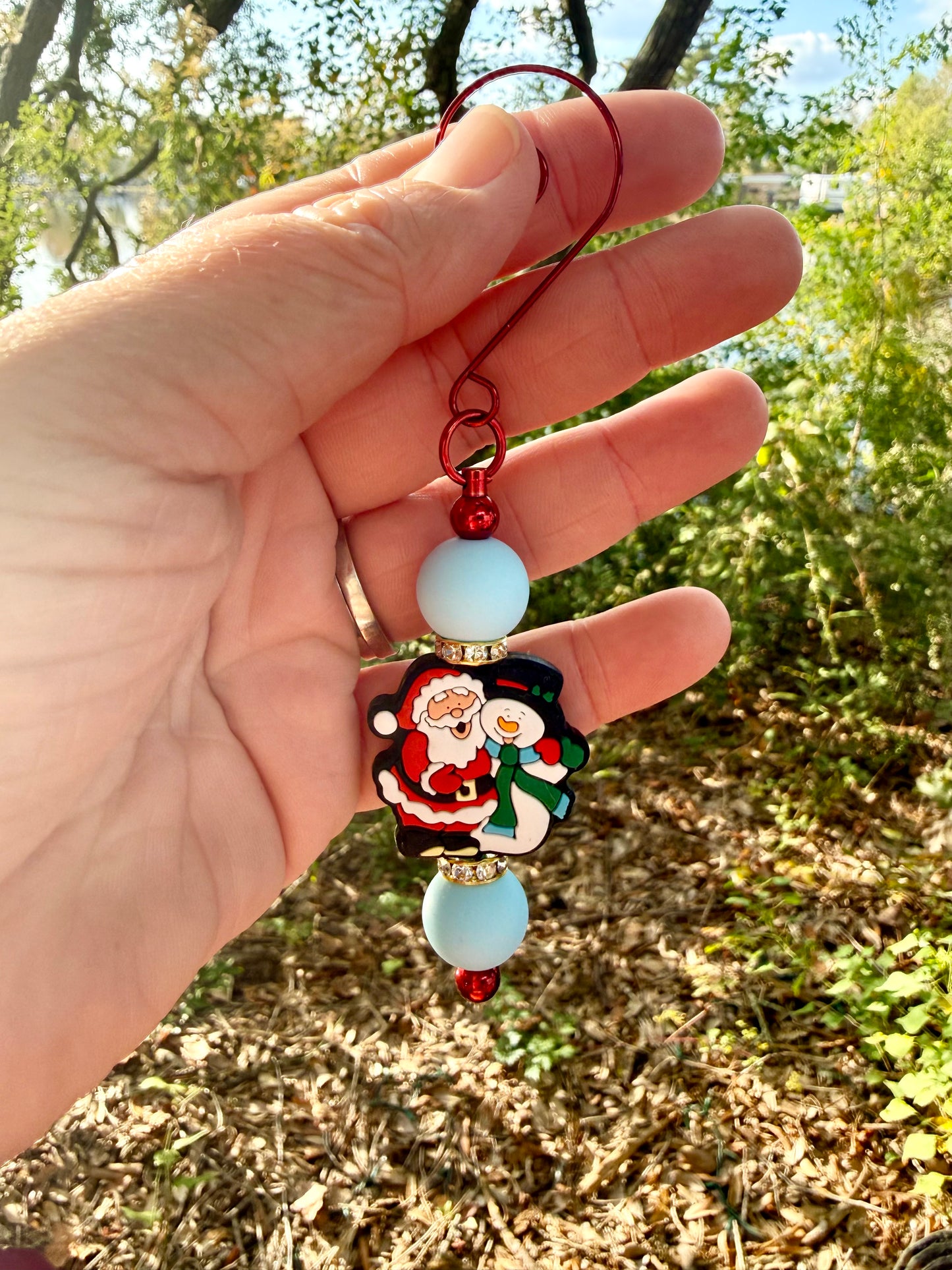 Santa and Snowman Ornament
