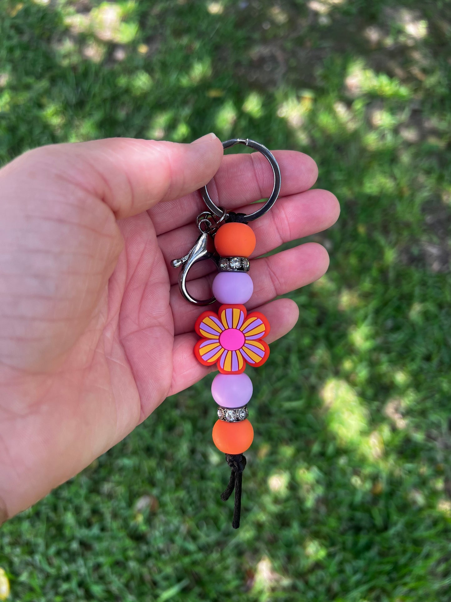 Retro Flower Keychain