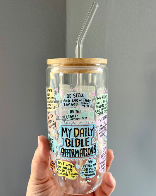 My Daily Bible Affirmations Glass Can
