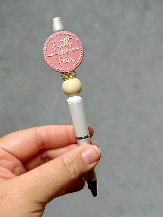 Faith over Fear Beaded Pen