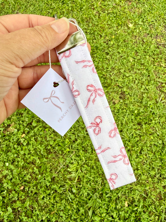 Pink Bow Wristlet