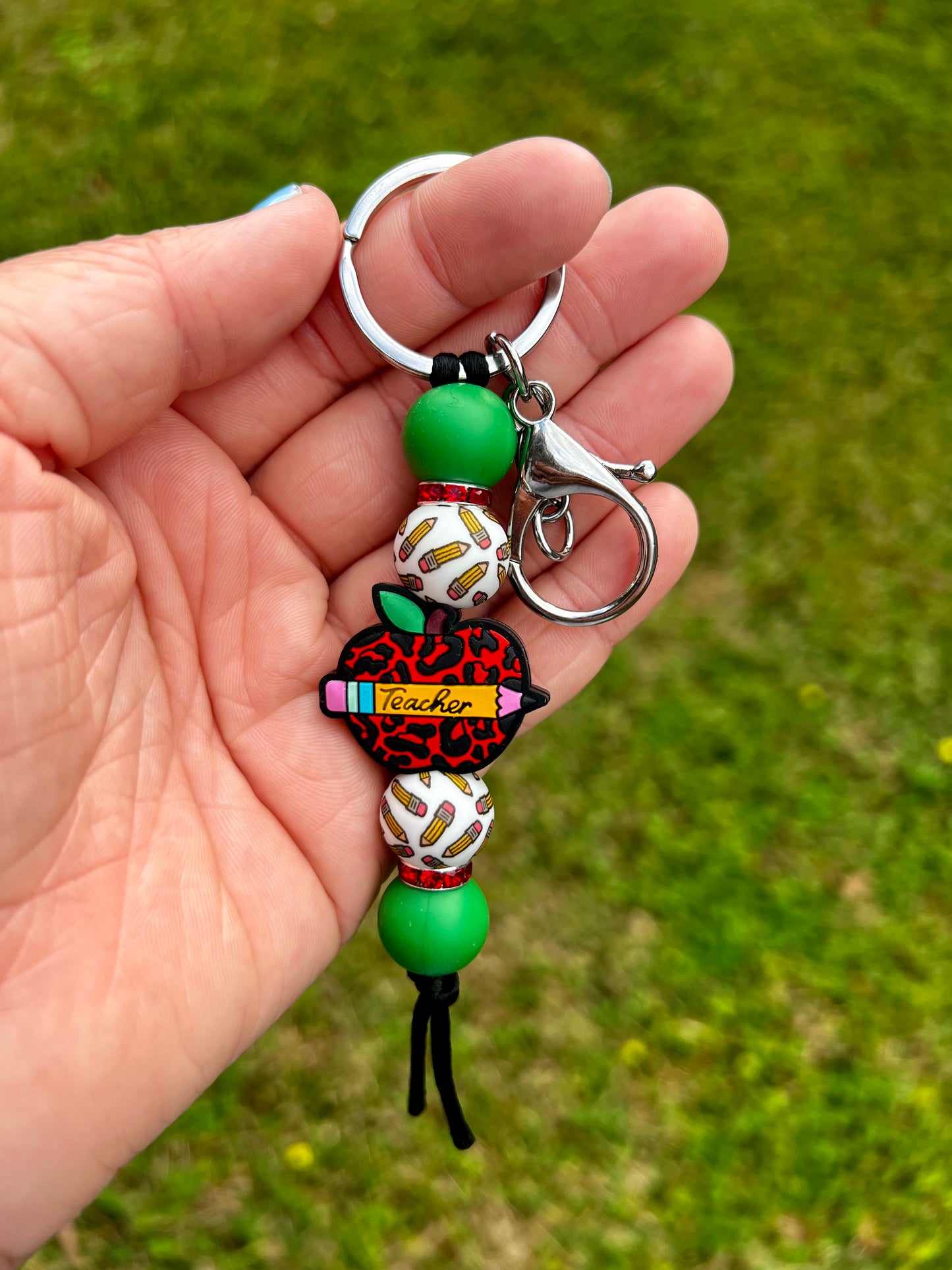 Teacher Apple Keychain