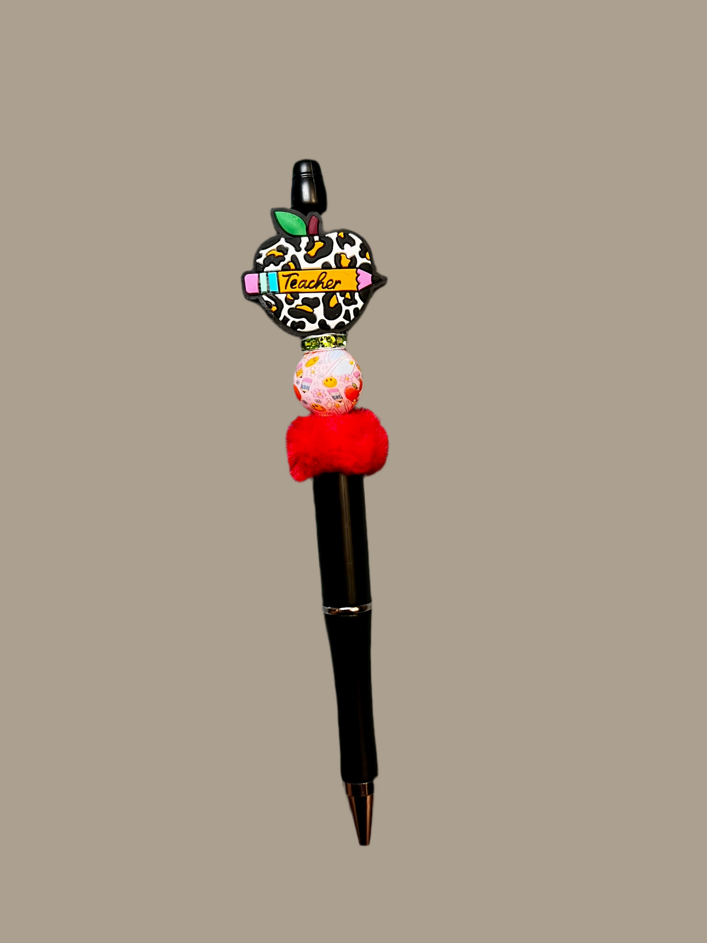 White Apple Teacher Pen