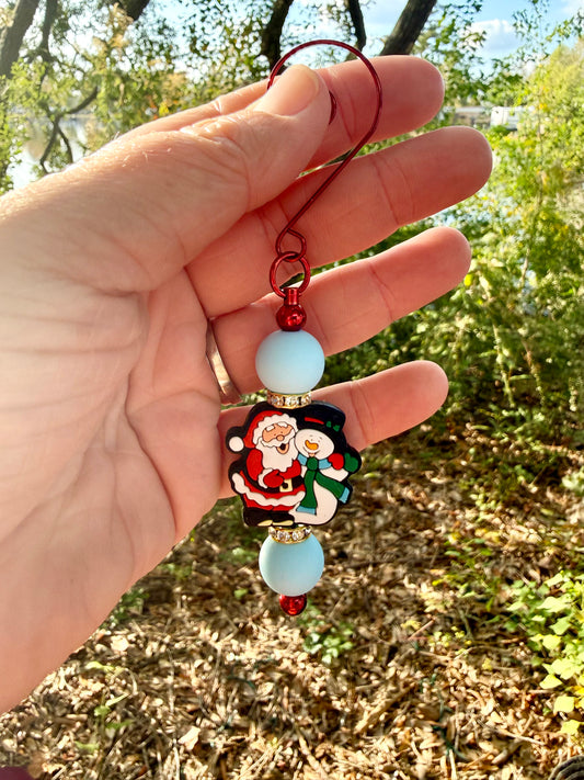 Santa and Snowman Ornament