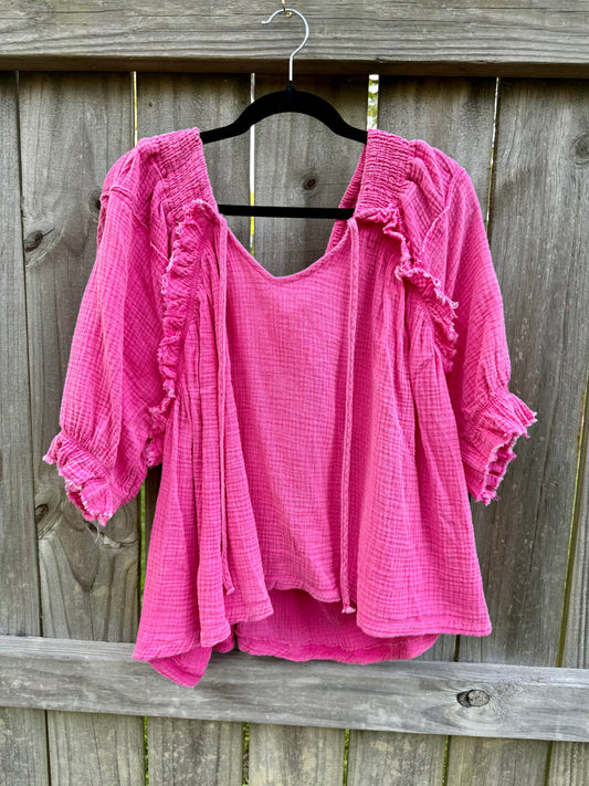 Pink Cotton Blouse