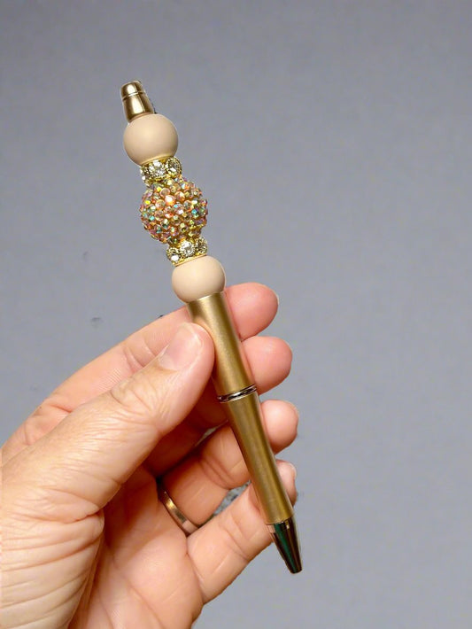 Golden Hour Beaded Pen