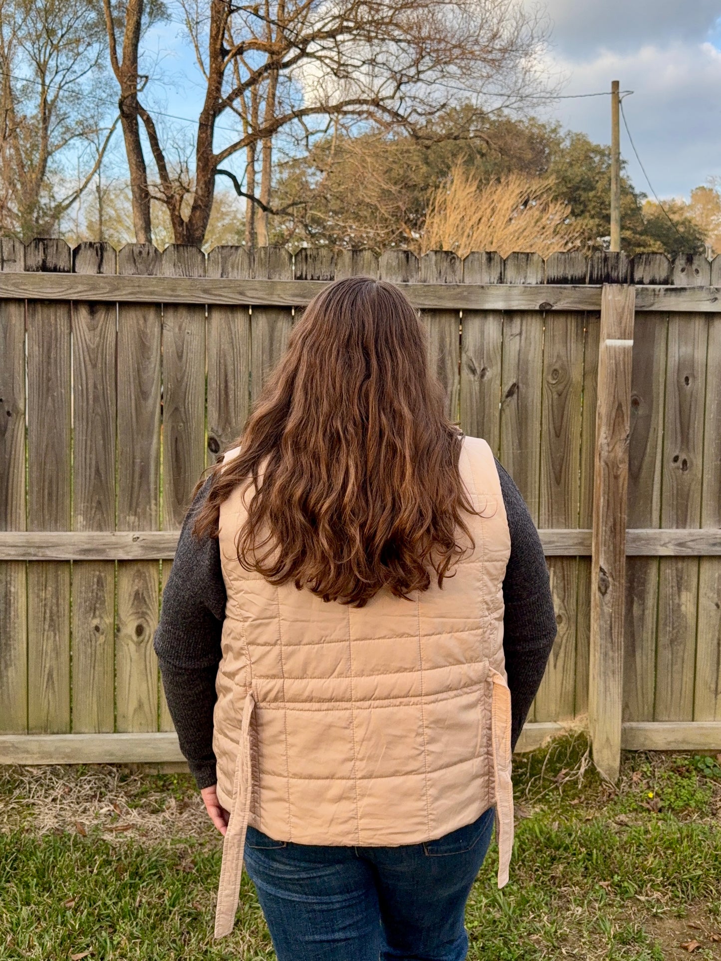 Tan Puffer Vest