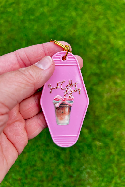 Iced Coffee Motel Keychain